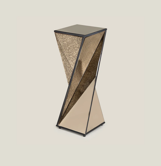Twisted Mirror & Mosaic Pedestal