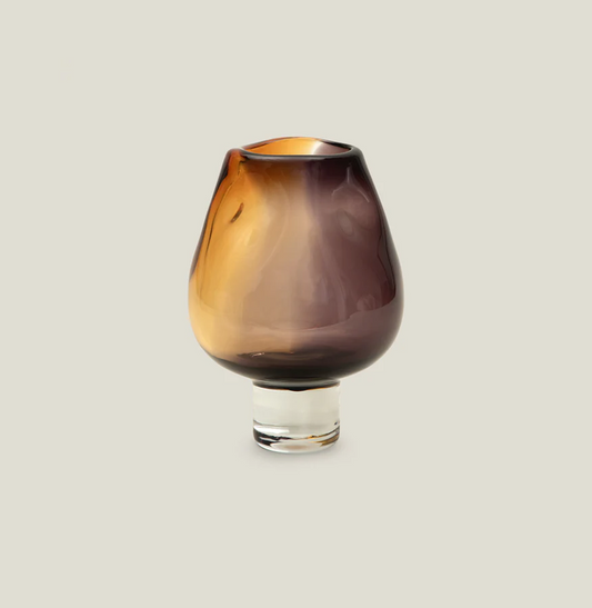 Smoked Glass Goblet Tealight Holder