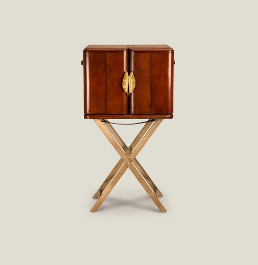 Bar Cabinet on Brass X-Stand